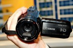 LAS VEGAS - JANUARY 09:  Canon's Vixia HF S10 ...