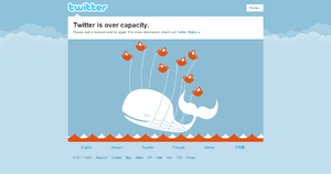 The Twitter fail whale error message.