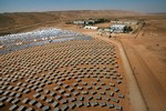 DIMONA, ISRAEL - JUNE12:    Mirrors point to t...